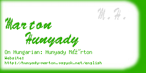 marton hunyady business card
